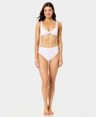 Women's Mini Cherry Smocked Knot Swim Bralette