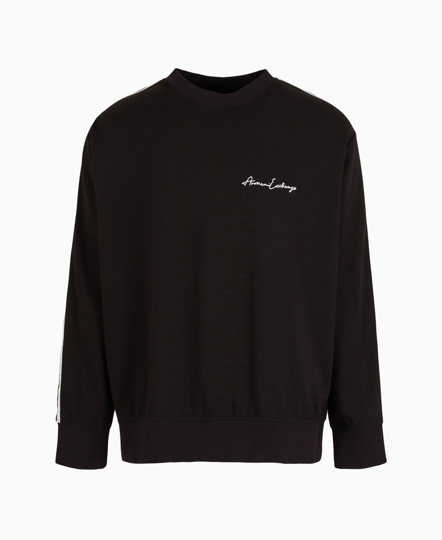Мужской свитшот A|X Armani Exchange Striped Sleeve Logo, цвет: Чёрный — фото 4