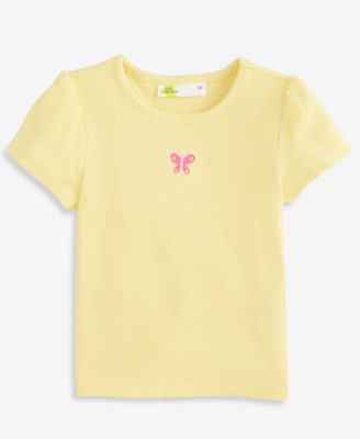Girls' Toddler 2T-5T Ribbed Embroidered T-Shirt
