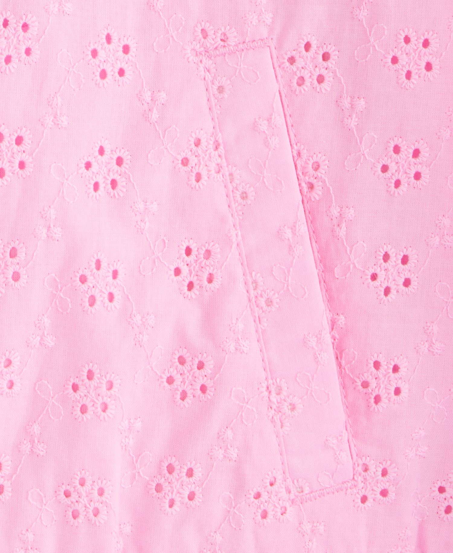 Girls' 5-20 Cotton Eyelet Bomber Jacket