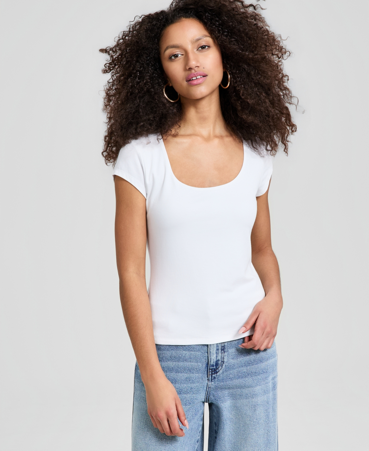 And Now This Women's Scoop-Neck Short-Sleeve T-Shirt, Macy's Exclusive