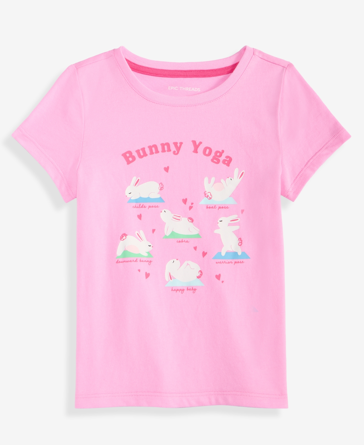 Epic Threads Girls' 12M-5T Bunny Yoga Tee, Macy's Exclusive