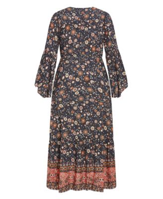 Plus Size Belle Wrap Maxi Dress