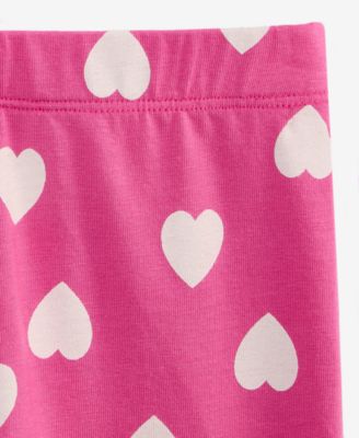Girls' 12M-5T Heart-Print Leggings