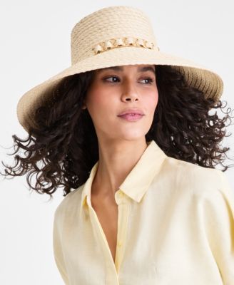 I.N.C. International Concept Chain Trim Telescope Down Brim Hat