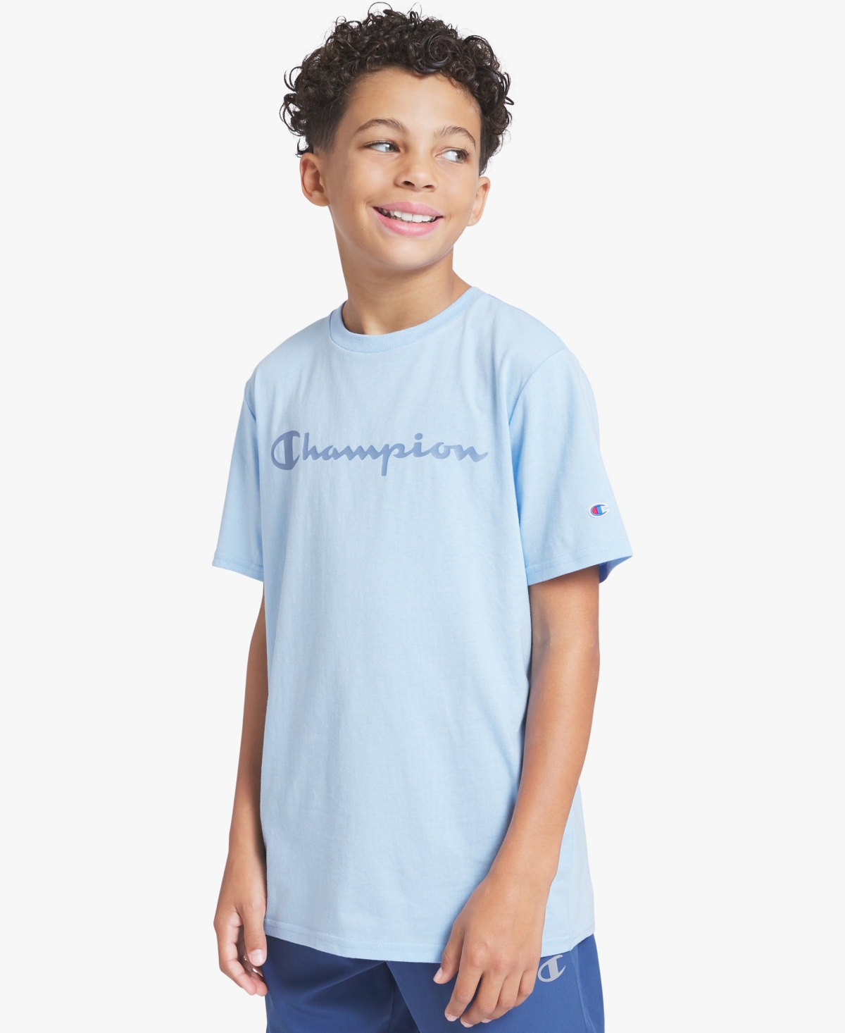 Champion Boys' 8-20 Silicone Logo Crewneck T-Shirt