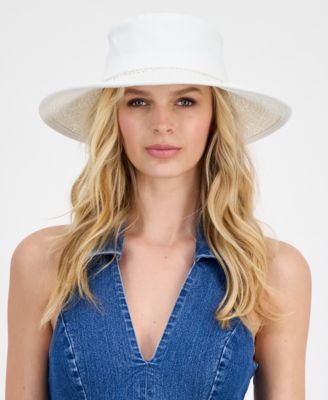 Canvas Straw Bucket Hat