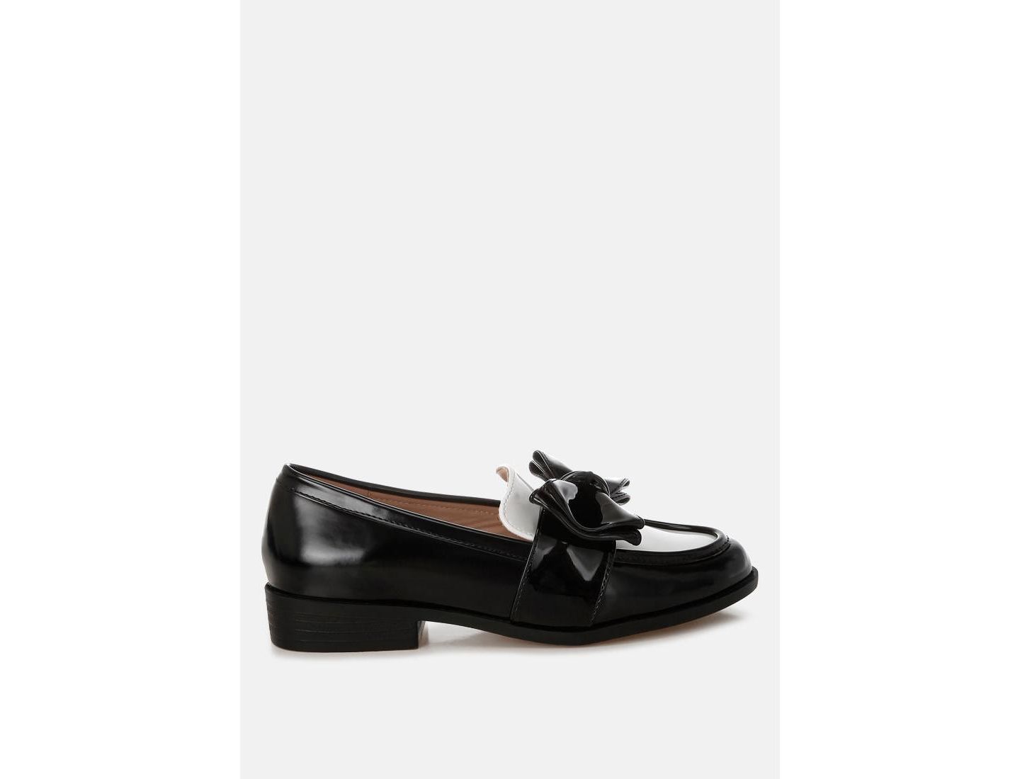 Женские туфли London Rag Araminta Classic Chunky Bow, цвет: Чёрный — фото 2
