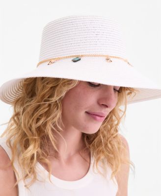 Charm Trim Straw Down Brim Hat