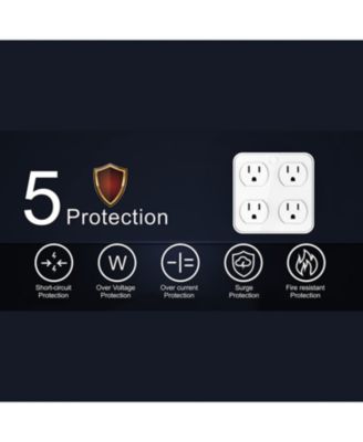 Smart WiFi Wall Tap Smart Plug (4 Outlets, 4 USB Charging Ports)