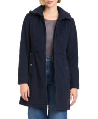 Women's Zip Front Walker Coat With Detachable Hood