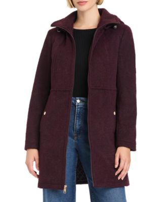 Women's Zip Front Walker Coat With Detachable Hood