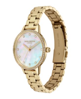 Women's Captivate Gold Tone Stainless Steel Bracelet Watch, 34mm