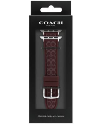 Women's Black Currant Sig C Silicone Apple Watch, Strap 38mm, 40mm, 41mm