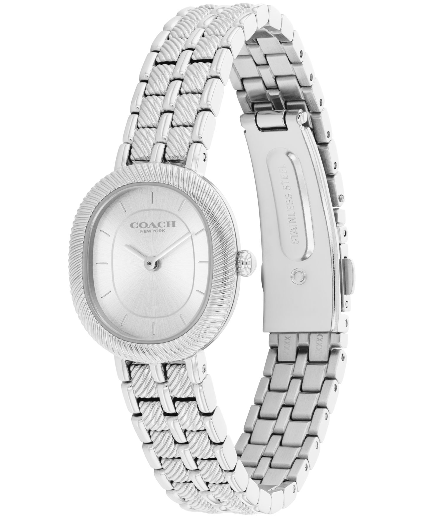 Женские часы COACH Harlow Silver Tone Stainless Steel Bracelet Watch, 23.8mm — фото 3