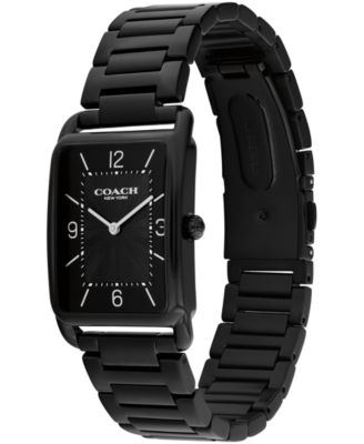 Unisex Elliot Ionic Plated Black Stainless Steel Bracelet Watch, 32x26mm