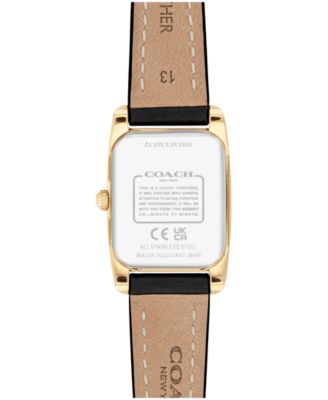 Women's Reese Black Leather Strap Watch, 20x30mm