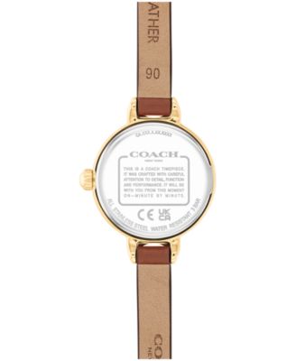Women's Iris Saddle Leather Strap Watch, 22.5mm
