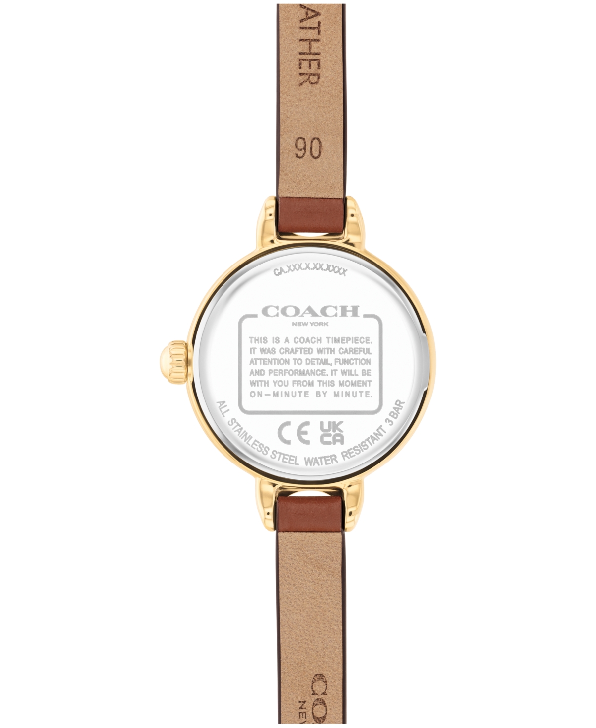 Coach Women's Iris Saddle Leather Strap Watch, 22.5mm