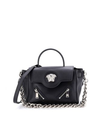 Medium La Medusa Top Handle Bag Leather with Zipper Detail