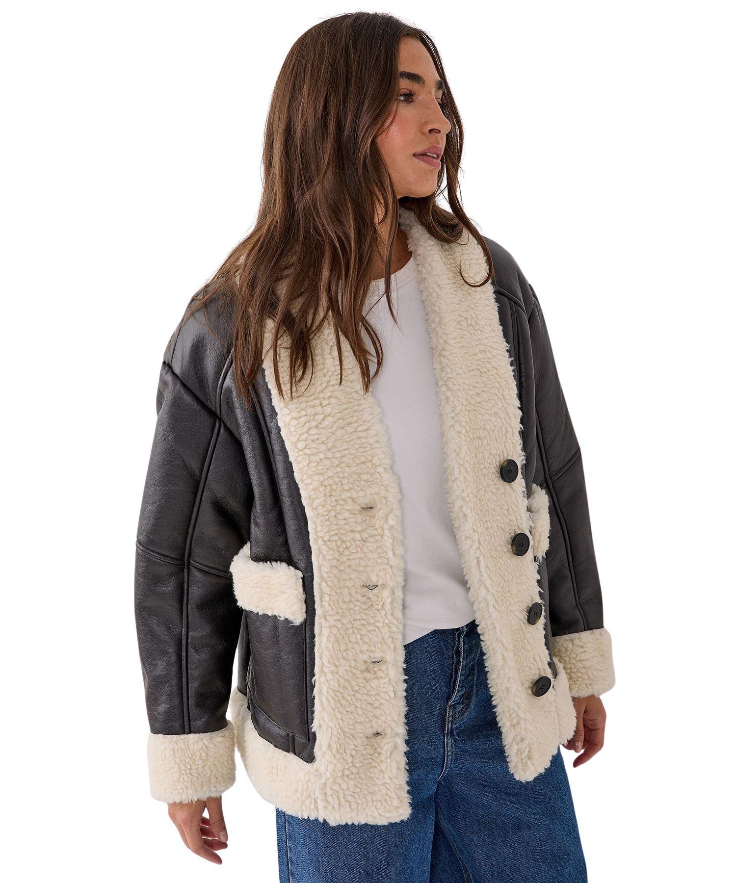 Women's Borg Bonded 80s Aviator Jacket