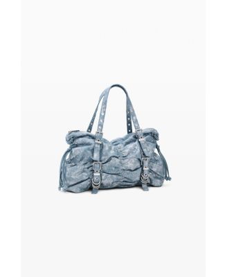 Women's Medium denim bag with gathers