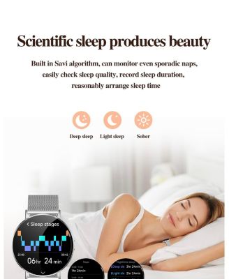 H06 Women s AMOLED Smartwatch Stylish round dial, aluminum frame, fitness tracker for daily wear & sports.