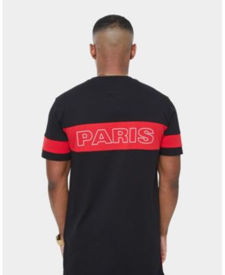 Men's Carre Panneau Short Sleeve T-Shirt Black/Red