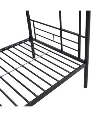78.00"L Metal Bunk Bed Twin Over Twin