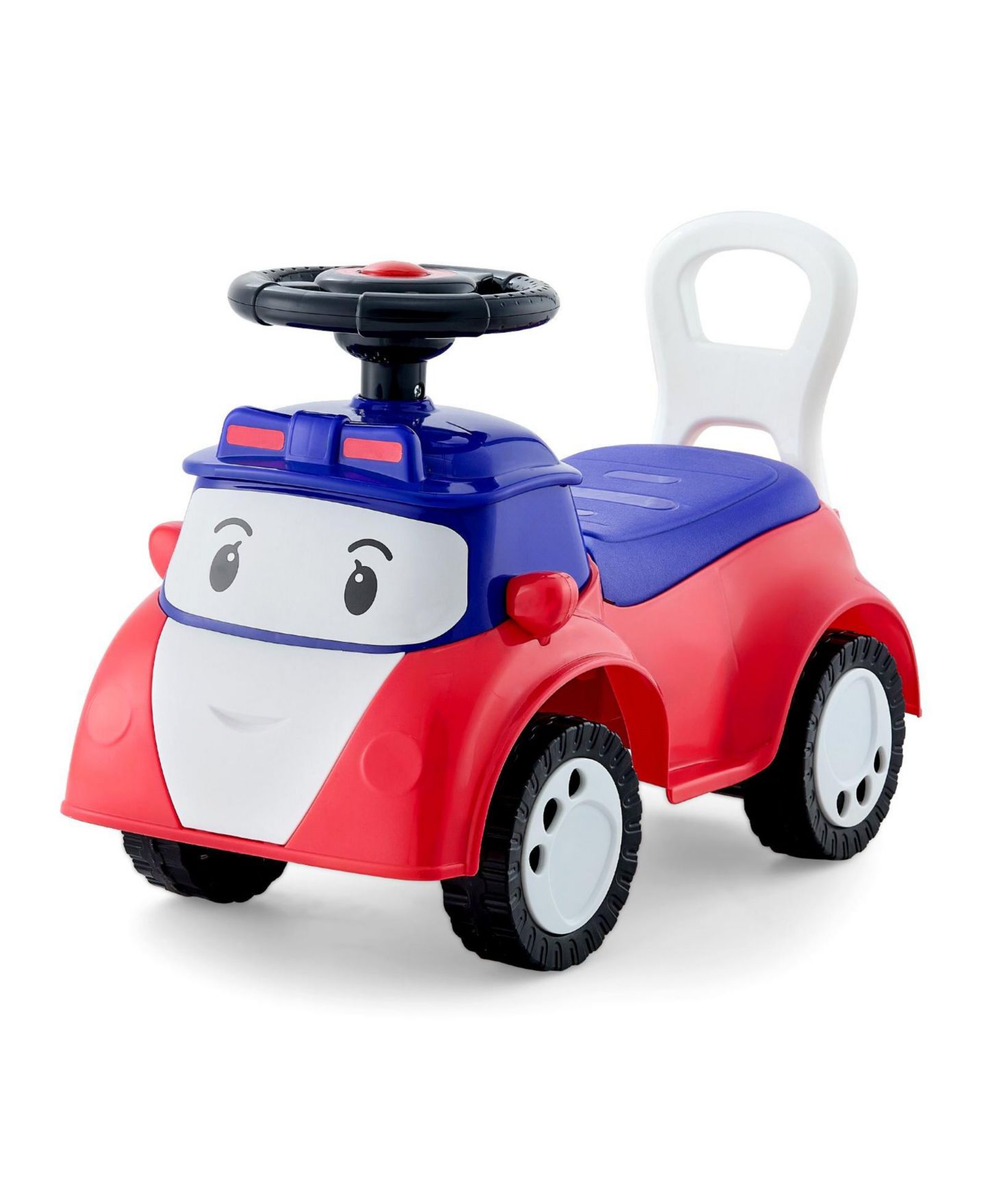 Детская игрушка HONGGE Toddler Ride-On Car with Anti-Tip Design, Light-Up Steering Wheel & Storage, Ages 18 Months-3 Years, цвет: Красный — фото 7