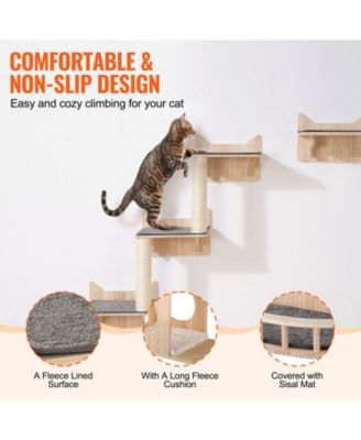 5-Piece Wall-Mounted Cat Shelf & Perch Set, Holds up to 40 lbs