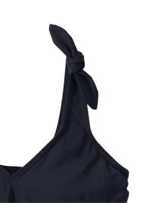 Women's Tie Shoulder Flutter Tankini Top