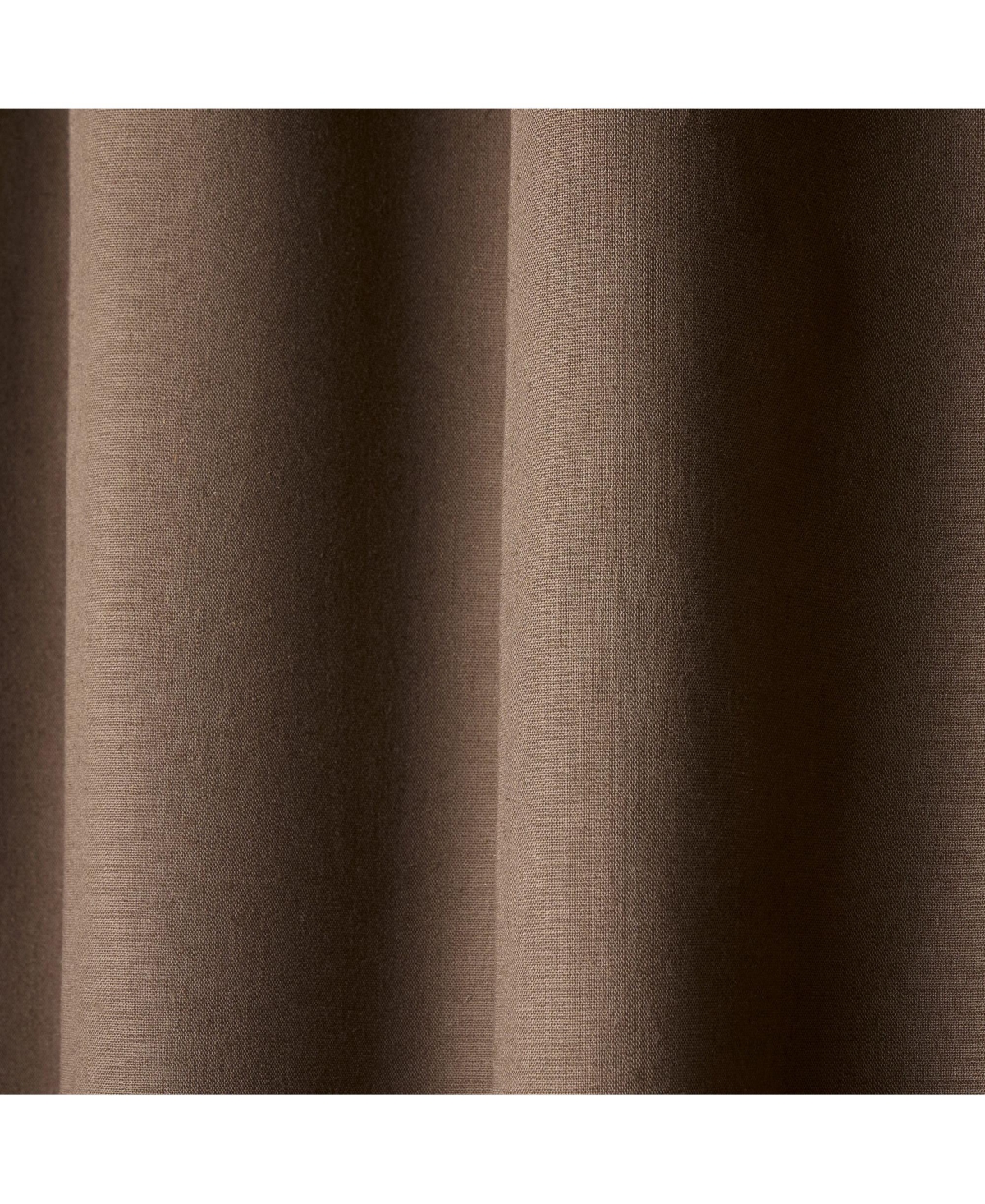 Town & Country Basics Selena Coffee Brown Solid Linen Texture Room Darkening, Grommet Top Curtain Panels