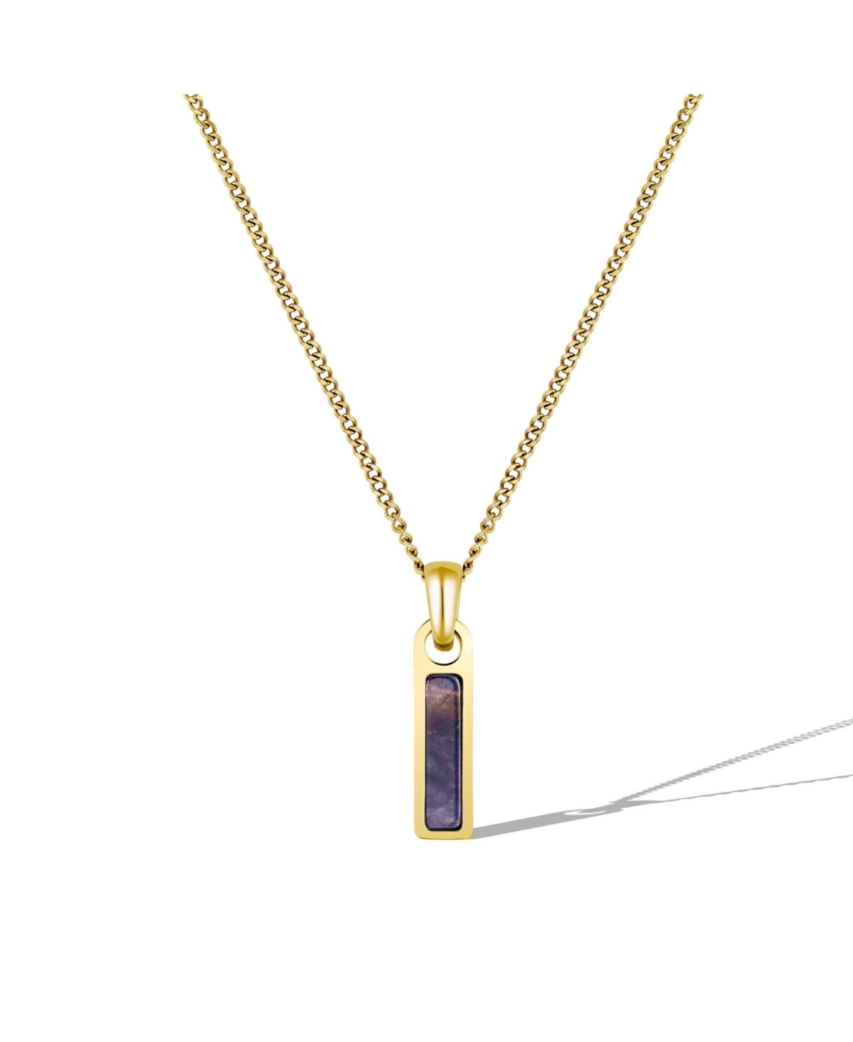Vincero Men's Birthstone Tag Necklace - Gold Pendant