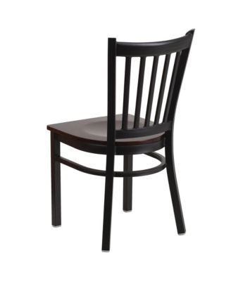 Vertical Back Metal Restaurant Dining Chair