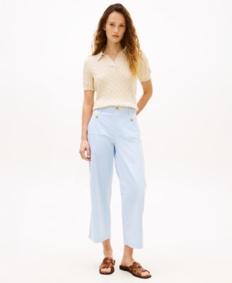 Women's Twill Patch Pocket All-Over Print Chinos Pants