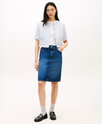 Women's Crewneck Tweed Lady Jacket