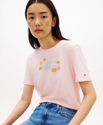 Women's Graphic Floral Crew Neck T-Shirt