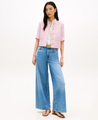 Women's Crewneck Tweed Lady Jacket