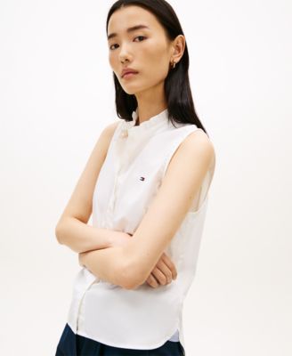 Women's Classic Frill Sleeveless Shirt