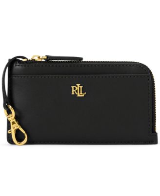 Leather L-Zip Card Case Wallet