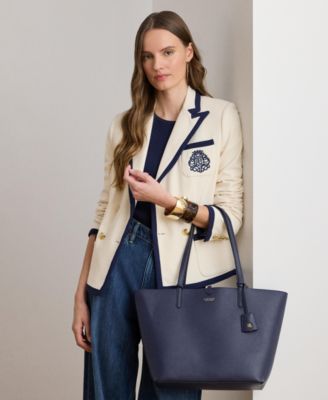 Faux-Leather Large Reversible Tote Bag