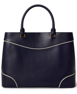 Full-Grain Leather Large Marcy Satchel Bag