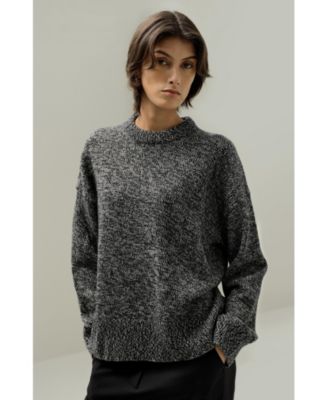 Women's Oversized Crewneck Wool-Cashmere Sweater