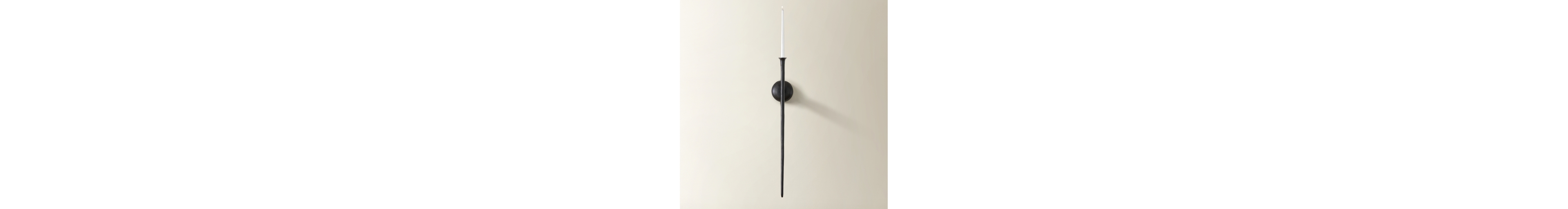 Z Gallerie Aspar Tall Wall Sconce for Taper Candle Display