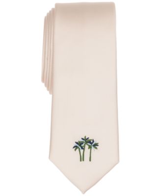 Men's Palm Print Solid Tie
