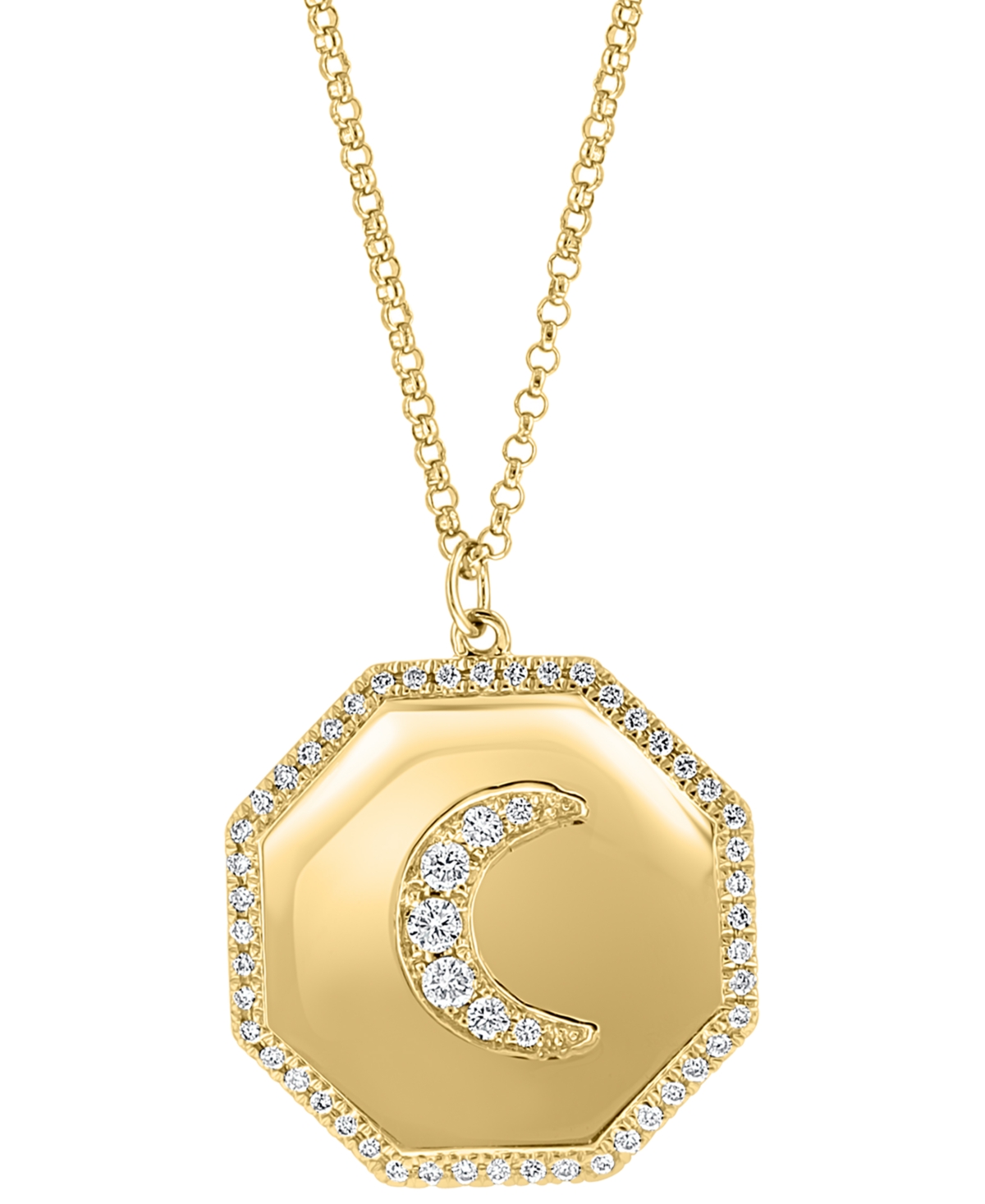 Effy Collection Diamond (1/4 ct. t.w.) Pendant Necklace in 14k Yellow Gold