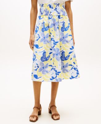 Women's Smocked Pull-On Midi Skirt