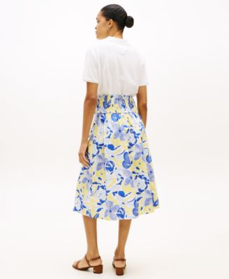 Women's Smocked Pull-On Midi Skirt