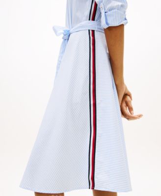 Women's Poplin Collared Shirt Dress